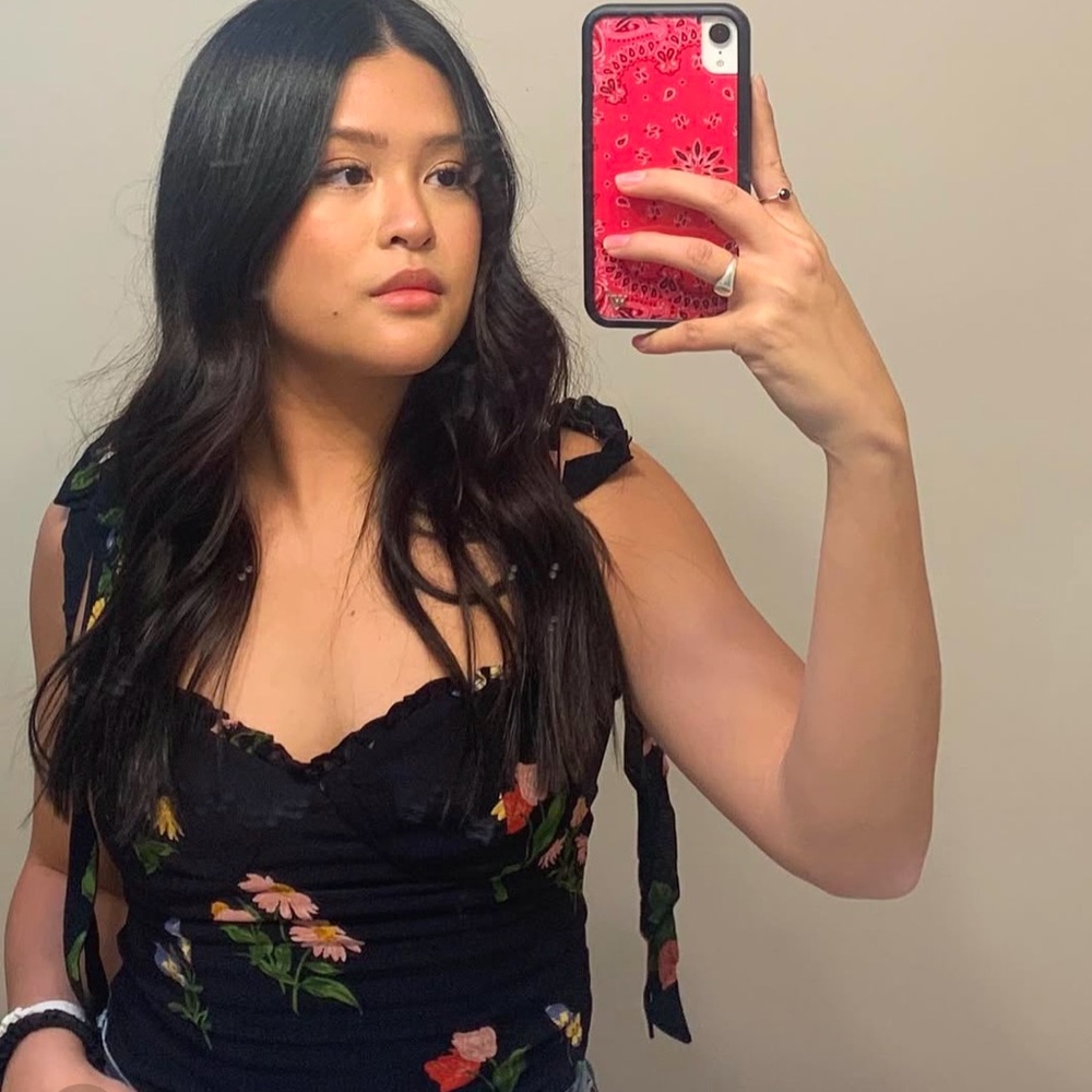 Reformation Blanca top in night bloom